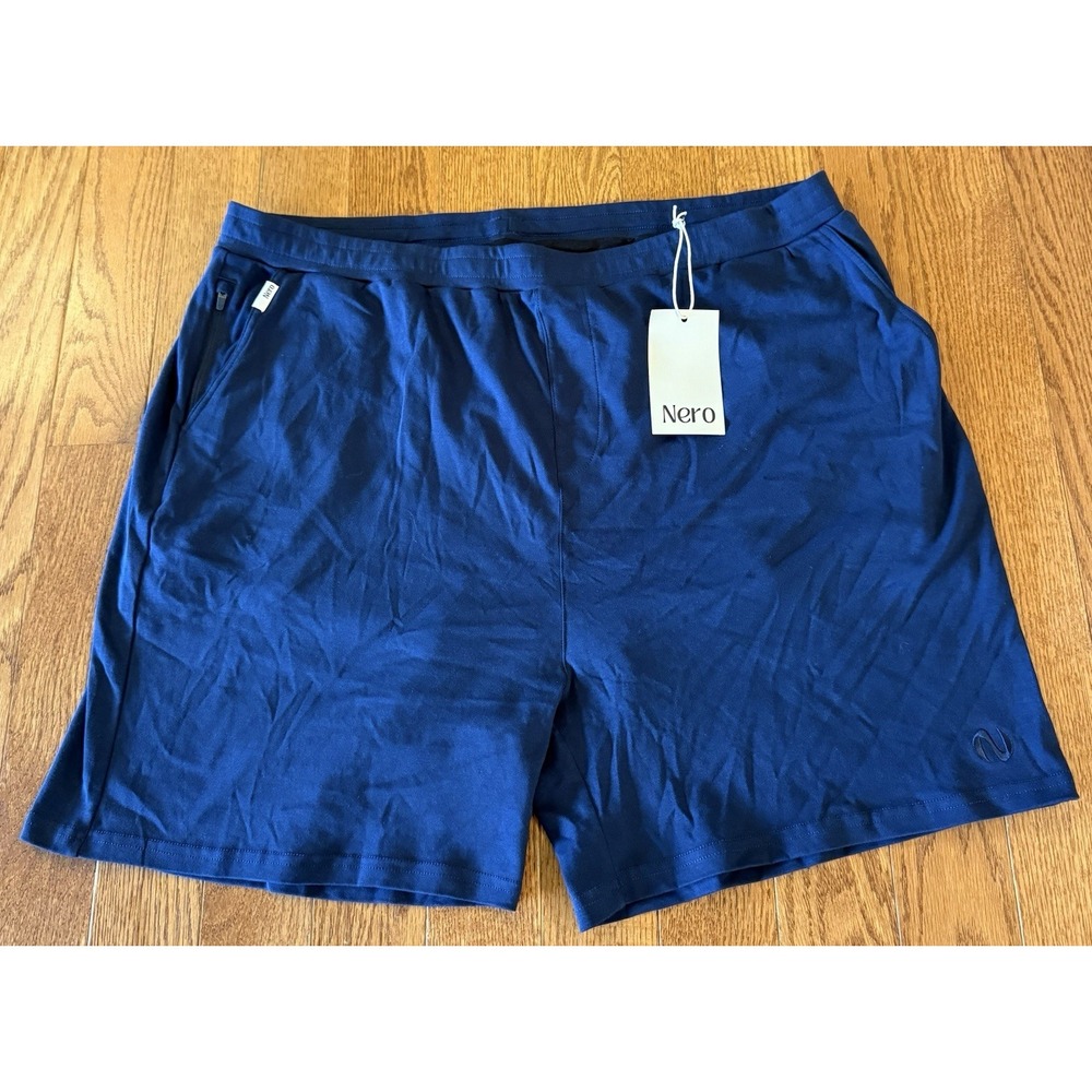 New Nero Active Liner Shorts  5" Men's US Size XXL Navy Performance Activewear